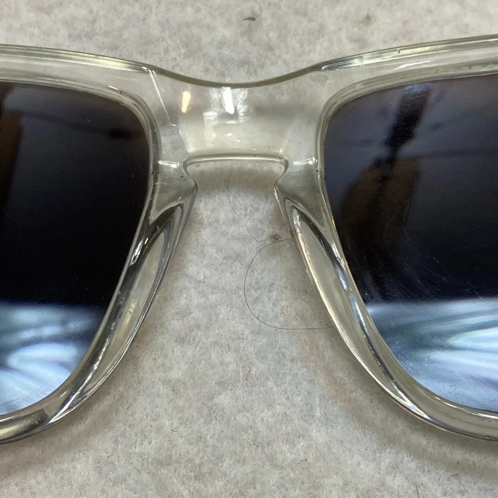 Oakley Holbrook Sunglasses Mens One Size Clear Blue Mirror Lens Square Frame